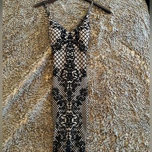 Windsor: Sexy Nude lace W/ Black velvet accent dress
